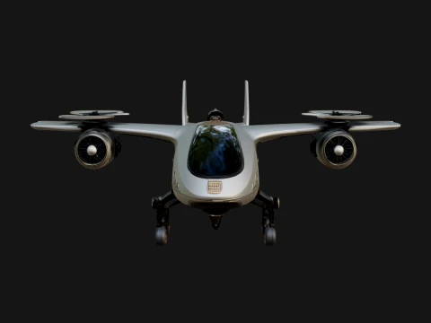 Sci Fi VTOL Craft Model Design 20 - 3D Print Model Modelo de impresión 3D