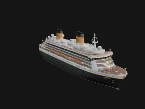 Cruise Ship Model Design 12 - 3D Print Model Modelo de Impressão 3D