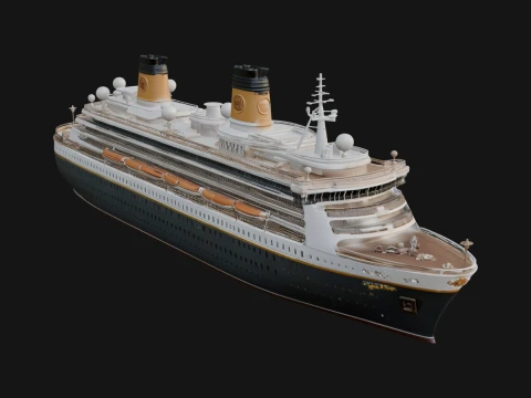 Cruise Ship Model Design 12 - 3D Print Model 3D Print Model