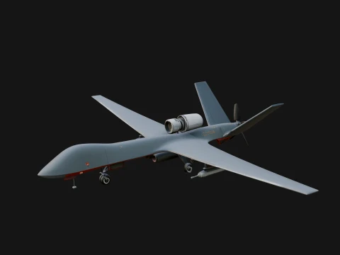 Military Drone Aircraft Model Design 13 - 3D Print Model Modelo de Impressão 3D