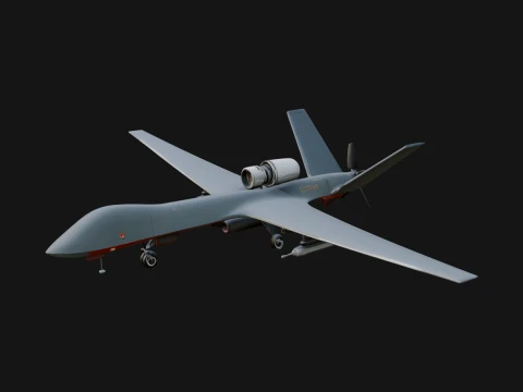 Military Drone Aircraft Model Design 13 - 3D Print Model Modelo de Impressão 3D
