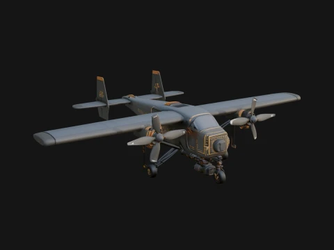 Military Cargo Plane Model Design 34 - 3D Print Model 3D printmodel