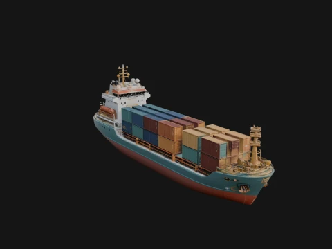 Container Ship Model Design 11 - 3D Print Model Modelo de Impressão 3D
