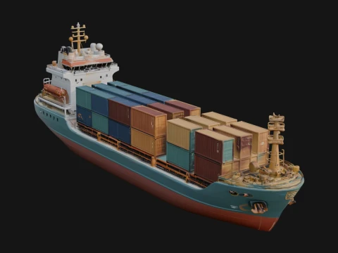 Container Ship Model Design 11 - 3D Print Model 3D printmodel