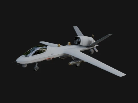 Military Drone Aircraft Model Design 14 - 3D Print Model Modelo de impresión 3D