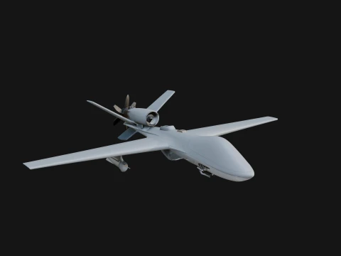 Military Drone Aircraft Model Design 15 - 3D Print Model Modelo de Impressão 3D