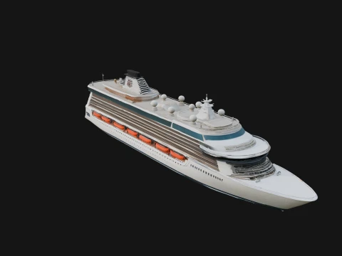 Cruise Ship Model Design 13 - 3D Print Model Modelo de Impressão 3D