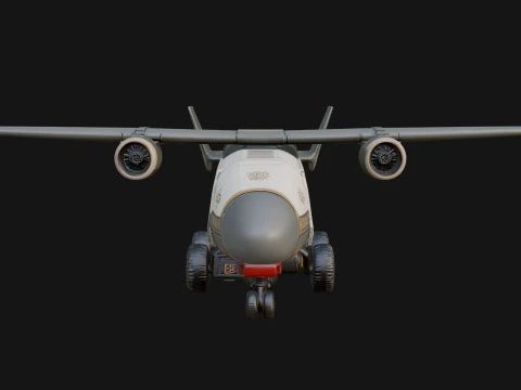 Sci Fi Transport Plane Model Design 6 - 3D Print Model 3D Print Model