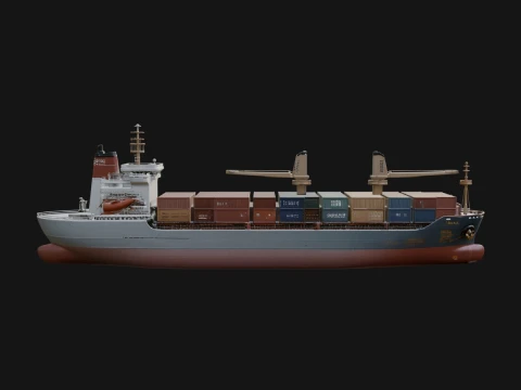 Modelontwerp van containerschepen 13 - 3D-printmodel 3D printmodel