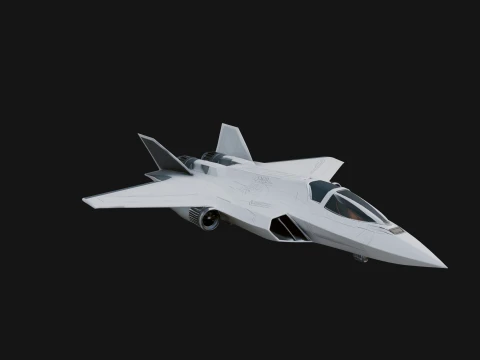 Military Jet Fighter Model Design 65 - 3D Print Model 3D Print Model