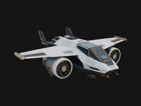 Sci Fi VTOL Craft Model Design 23 - 3D Print Model Modelo de impresión 3D