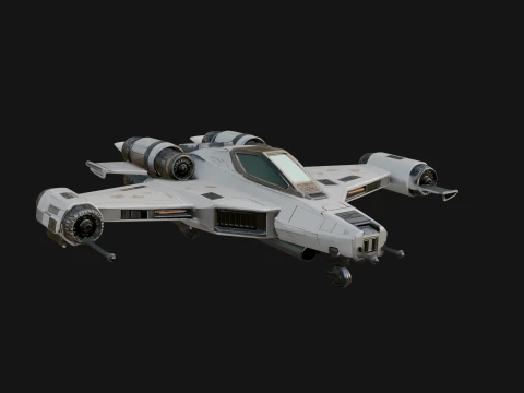 Sci Fi Fighter Craft Model Design 25 - 3D Print Model Modelo de Impressão 3D