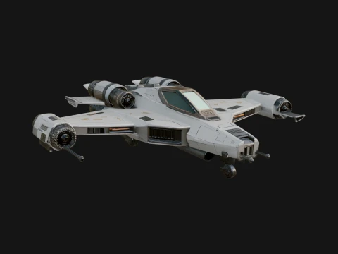 Sci Fi Fighter Craft Model Design 25 - 3D Print Model Modelo de Impressão 3D