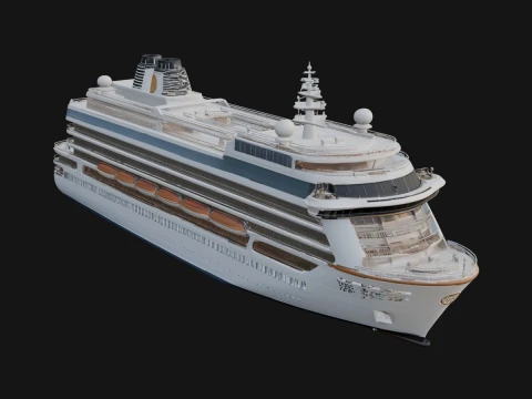 Cruiseschipmodelontwerp 14 - 3D-printmodel 3D printmodel