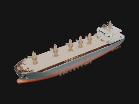 Bulkcarrierschipmodelontwerp 5 - 3D-printmodel 3D printmodel
