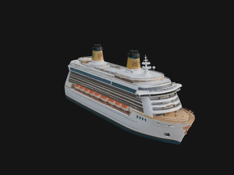 Design de modelo de navio de cruzeiro 15 - modelo de impress&atilde;o 3D Modelo de Impressão 3D