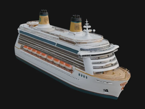 Cruiseschipmodelontwerp 15 - 3D-printmodel 3D printmodel