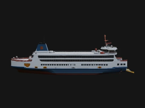 Ferry Ship Model Design 5 - 3D Print Model Modelo de impresión 3D