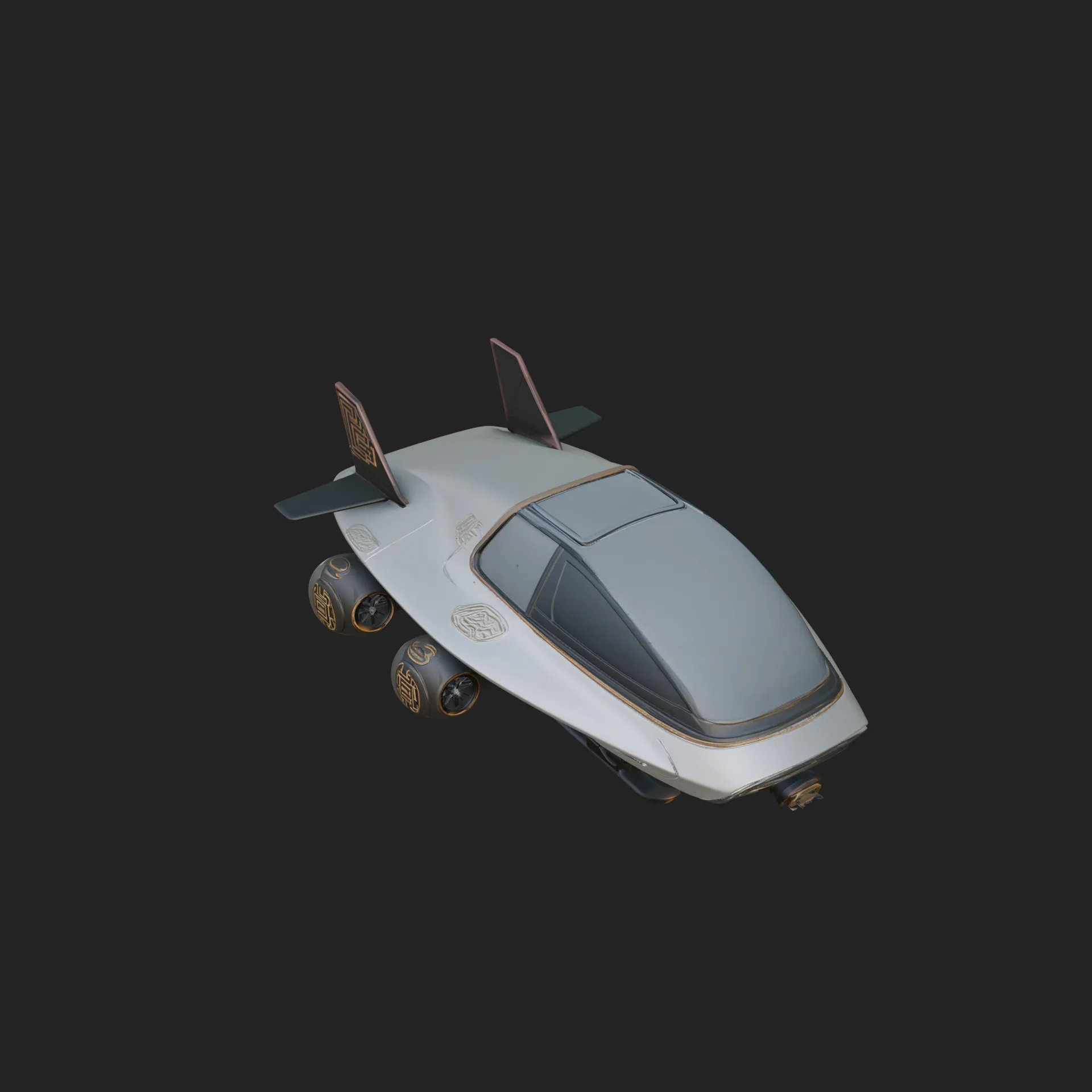 Sci Fi VTOL Craft Model Design 25 - 3D Print Model 3D Print Model .c4d .max .obj .3ds .fbx .stl .blend
