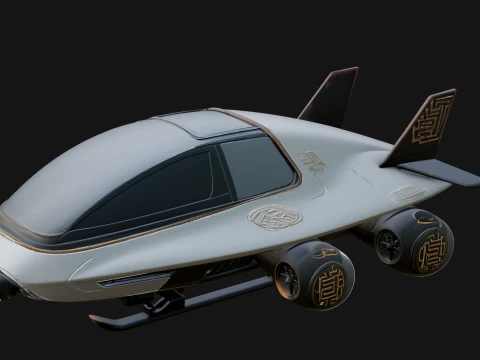 Sci Fi VTOL Craft Model Design 25 - 3D Print Model 3D Print Model