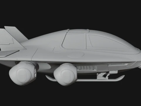 Sci Fi VTOL Craft Model Design 25 - 3D Print Model 3D Print Model