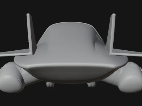 Sci Fi VTOL Craft Model Design 25 - 3D Print Model 3D Print Model