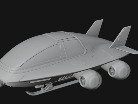 Sci Fi VTOL Craft Model Design 25 - 3D Print Model 3D Print Model