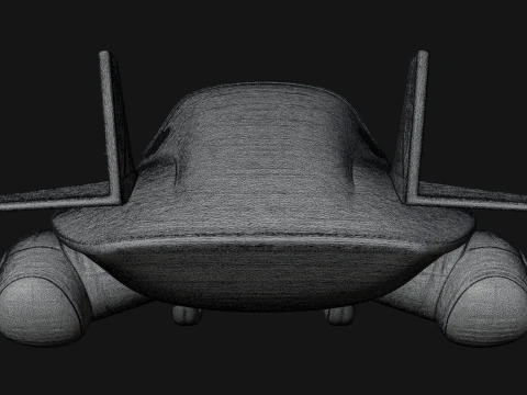 Sci Fi VTOL Craft Model Design 25 - 3D Print Model 3D Print Model