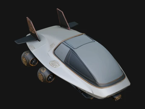 Sci Fi VTOL Craft Model Design 25 - 3D Print Model Modelo de impresión 3D