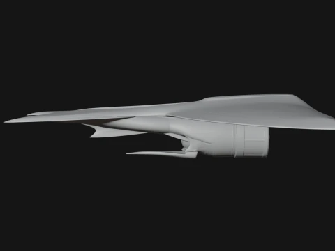 Stealth Bomber Plane Model Design 16 - 3D Print Model 3D Print Model