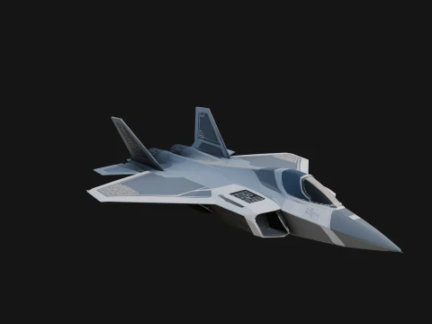 Askeri Jet U&ccedil;ağı Model Tasarımı 66 - 3D Baskı Modeli 3D Baskı Modeli