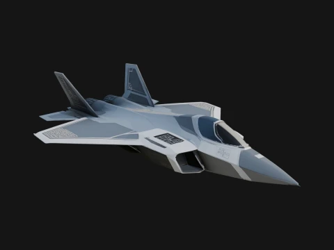 Military Jet Fighter Model Design 66 - 3D Print Model 3D Print Model