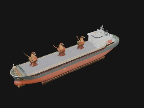 Bulk Carrier Ship Model Design 6 - 3D Print Model 3D Baskı Modeli