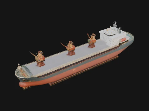 Bulk Carrier Ship Model Design 6 - 3D Print Model 3D printmodel