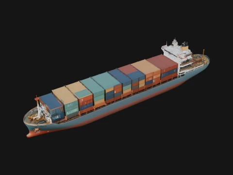 Container Ship Model Design 16 - 3D Print Model 3D printmodel