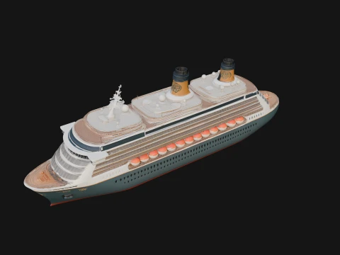 Cruise Ship Model Design 16 - 3D Print Model 3D Baskı Modeli