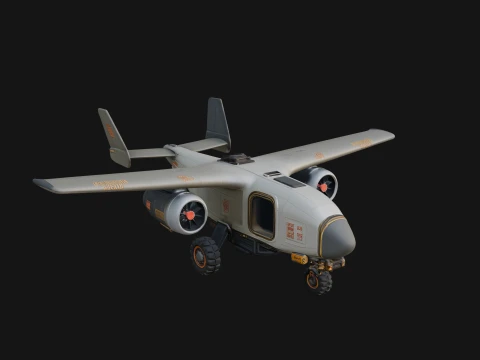 Sci Fi VTOL Craft Model Design 27 - 3D Print Model 3D Baskı Modeli