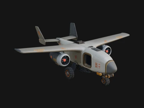 Sci Fi VTOL Craft Model Design 27 - 3D Print Model Modelo de impresión 3D