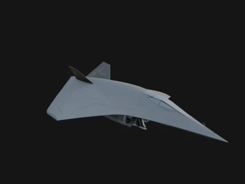 Stealth Bomber Plane Model Design 17 - 3D Print Model 3D Baskı Modeli