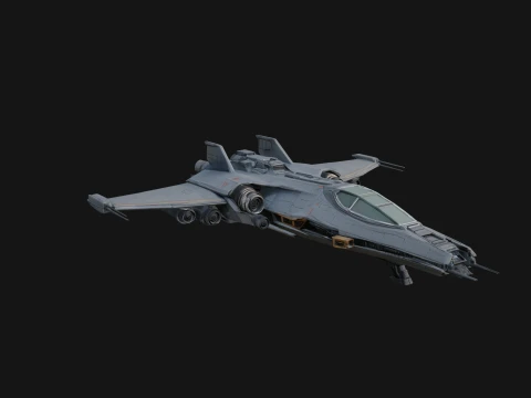 Sci Fi Fighter Craft Model Design 26 - 3D Print Model 3D Baskı Modeli