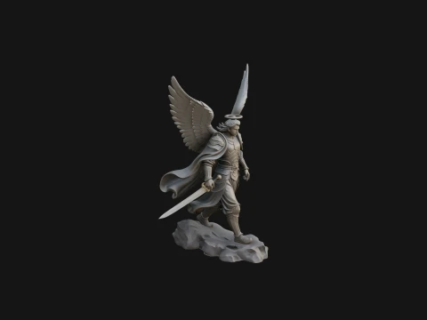Archangel Michael Warrior Statue Design 26 - 3D Print Model 3D Baskı Modeli