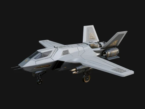 Sci Fi VTOL Craft Model Design 28 - 3D Print Model Modelo de impresión 3D