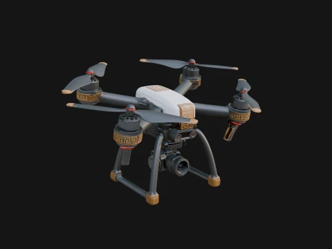 Quadcopter Drone Model Design 19 - 3D Print Model 3D Baskı Modeli