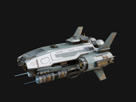 Sci Fi VTOL Craft Model Design 30 - 3D Print Model 3D Baskı Modeli