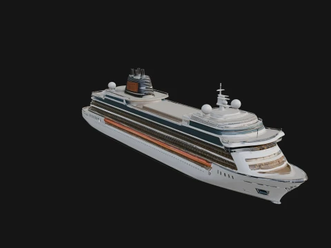 Cruise Ship Model Design 18 - 3D Print Model 3D Baskı Modeli