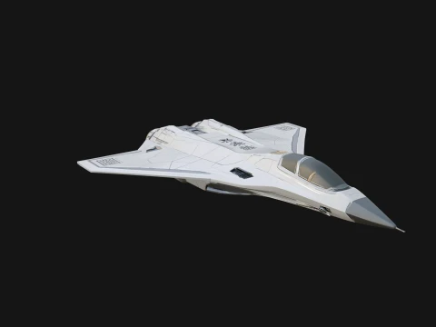 Sci Fi Fighter Craft Model Design 28 - 3D Print Model 3D Baskı Modeli