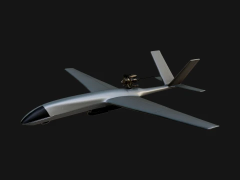 Military Drone Aircraft Model Design 17 - 3D Print Model Modelo de impresión 3D