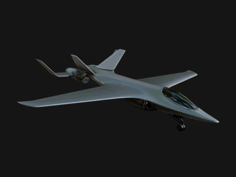Sci Fi Fighter Craft Model Design 29 - 3D Print Model 3D Принт Модель