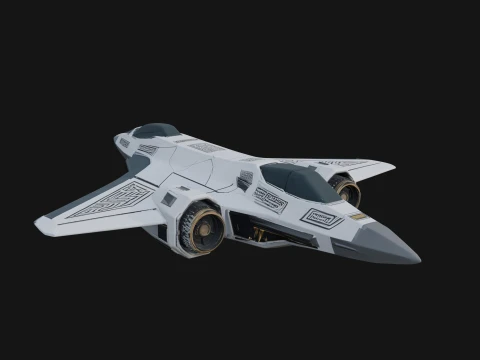 Sci Fi Fighter Craft Model Design 30 - 3D Print Model 3D Baskı Modeli