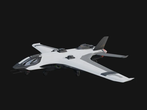 Sci Fi Fighter Craft Model Design 31 - 3D Print Model 3D Baskı Modeli